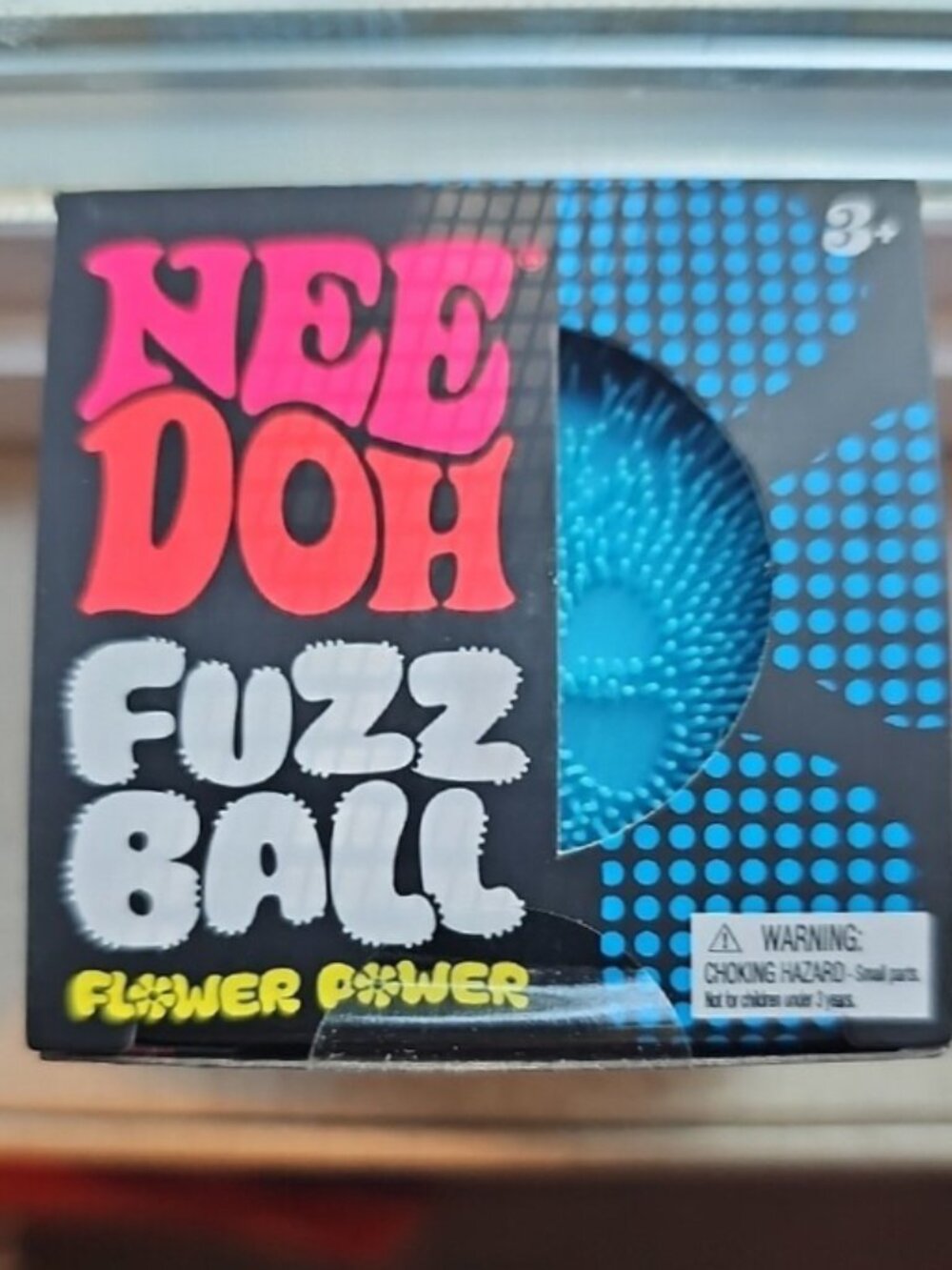 Nee Doh Fuzz Ball Flower Power Novelty Fidget Toy, (1 Piece, Blue), New